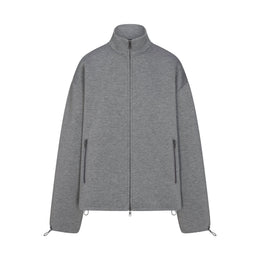 Neoprene Outerwear Oversized Mock Neck Jacket