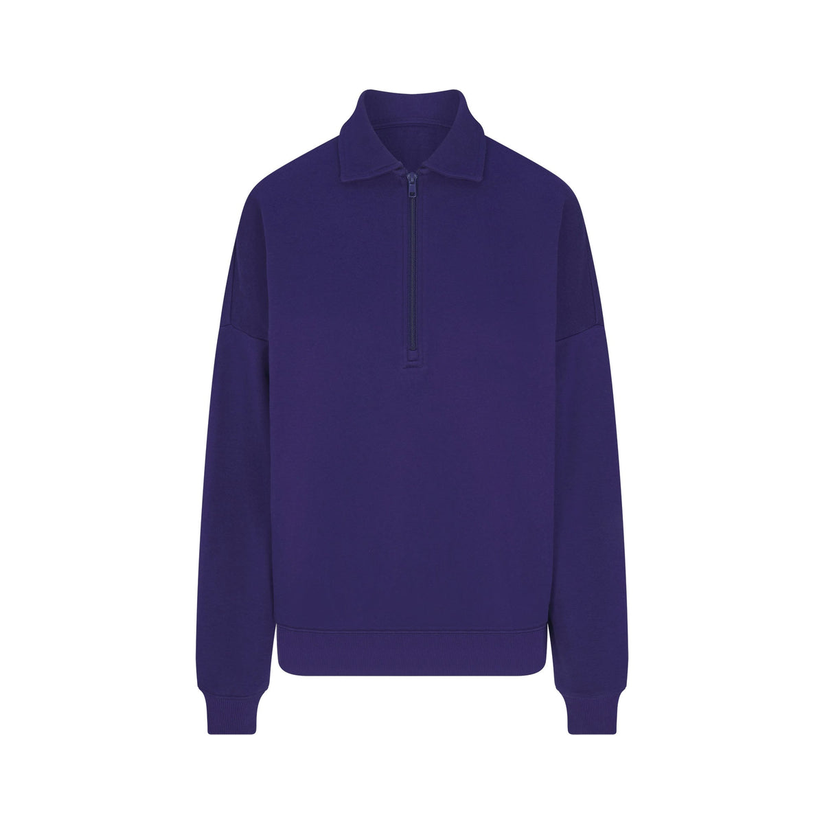 COTTON FLEECE OVERSIZED QUARTER ZIP PULLOVER | CONCORD