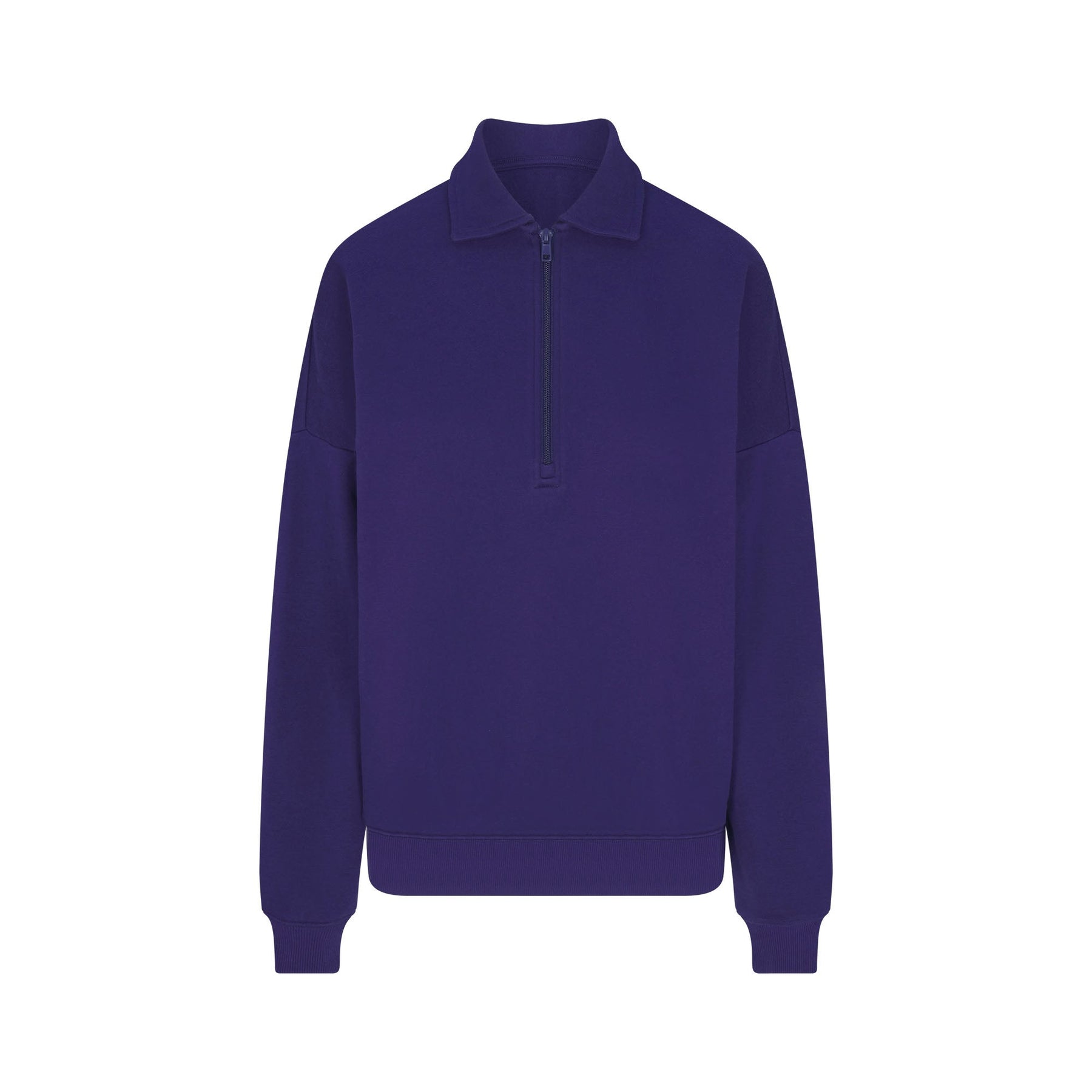 COTTON FLEECE OVERSIZED QUARTER ZIP PULLOVER | CONCORD