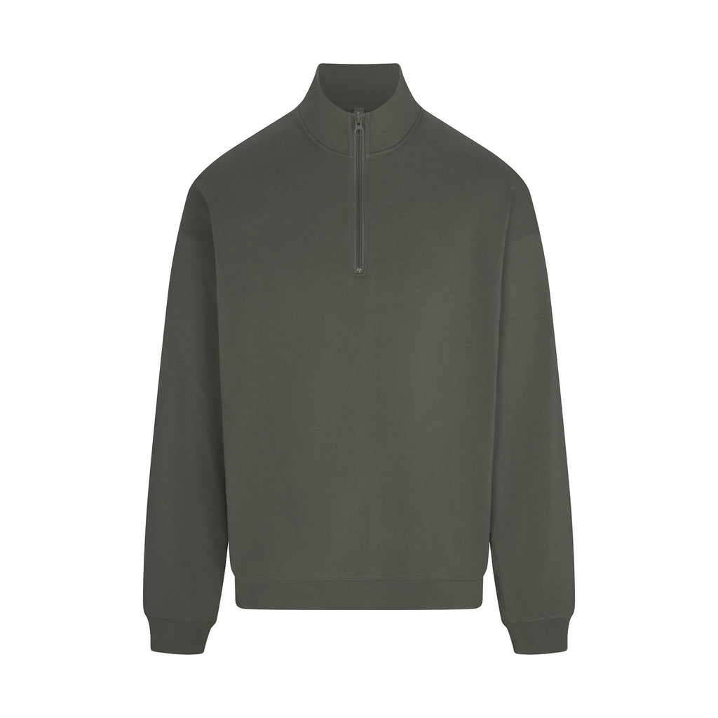 JERSEY LOUNGE MENS RELAXED QUARTER ZIP PULLOVER | BASIL