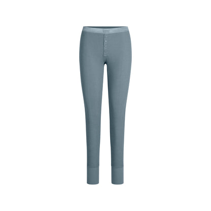 HEAVY WAFFLE BUTTON FRONT LEGGING | ZIRCON