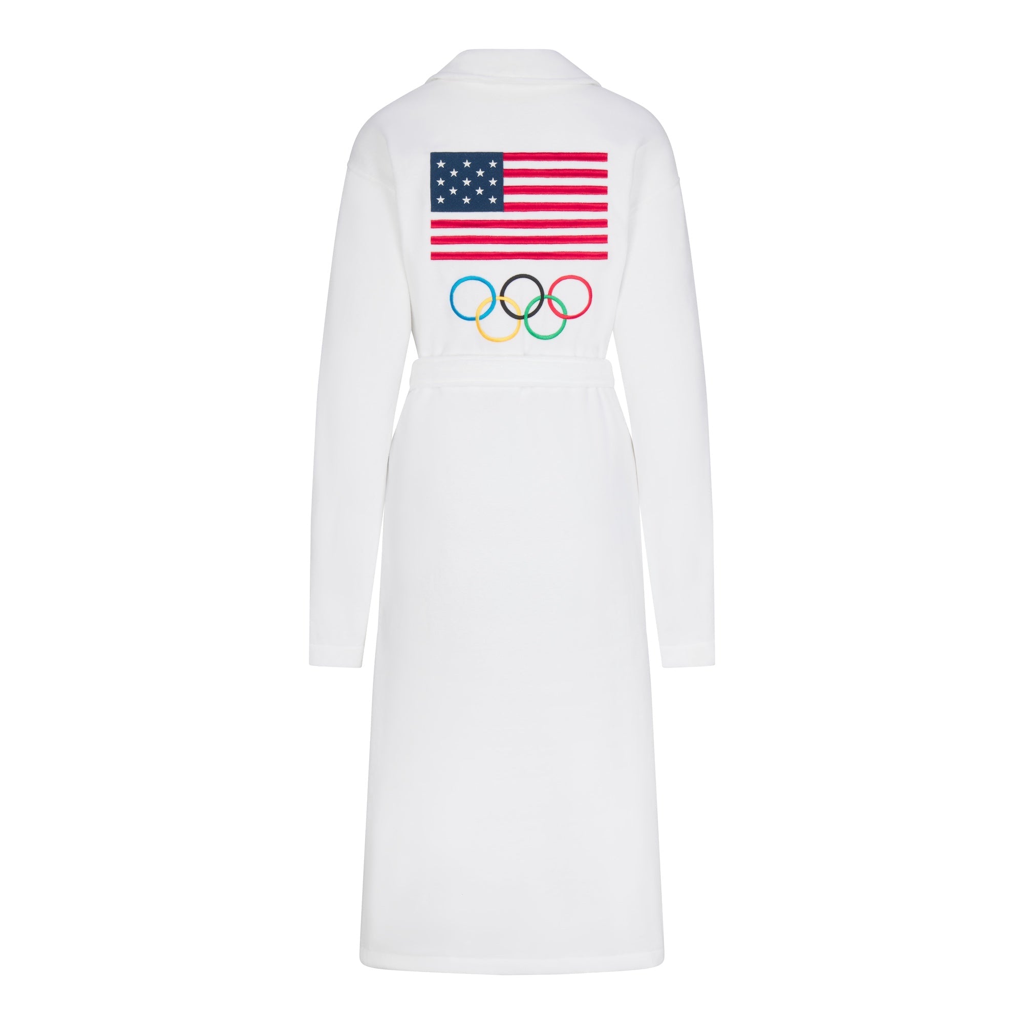 SKIMS FOR TEAM USA TERRY OLYMPIC UNISEX ROBE | WHITE