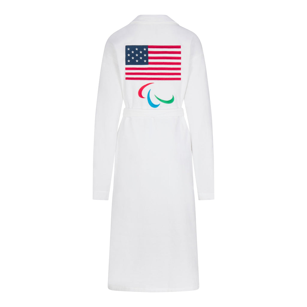 SKIMS FOR TEAM USA TERRY PARALYMPIC UNISEX ROBE | WHITE