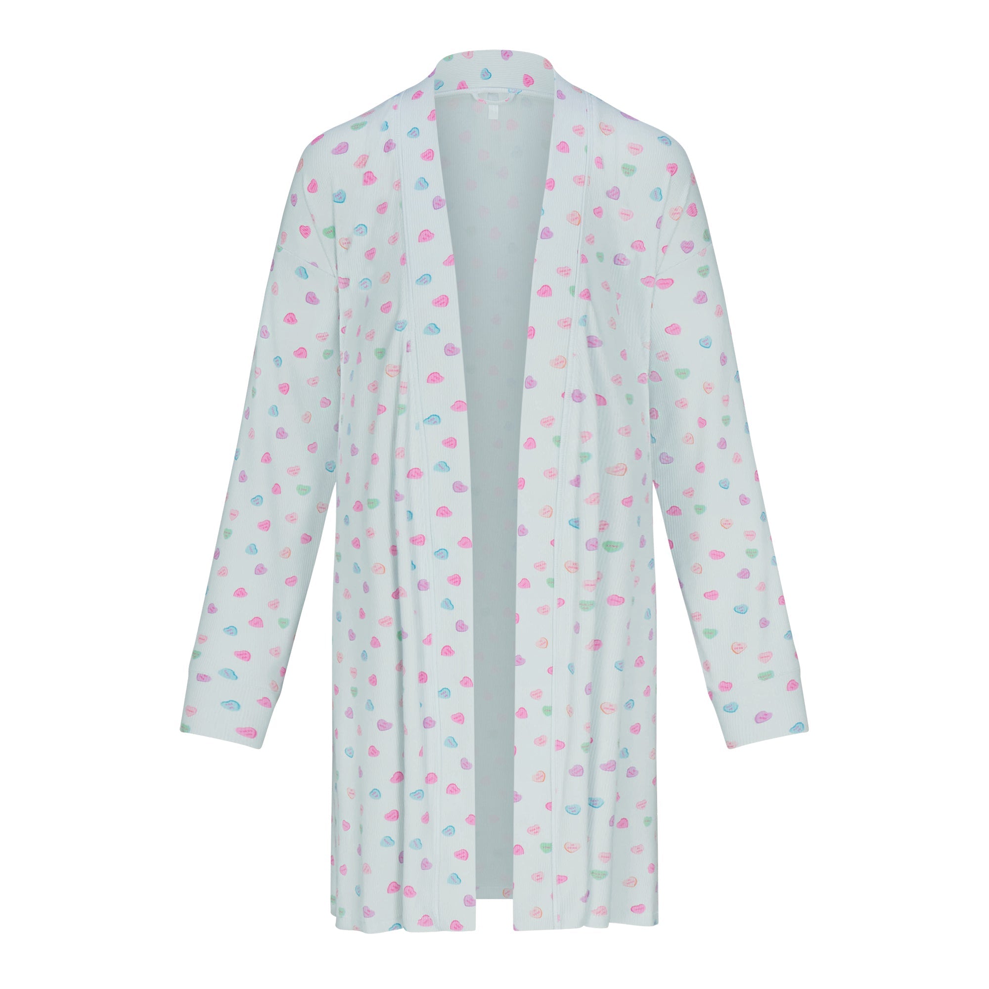 SOFT LOUNGE ROBE | CLOUD CANDY HEART PRINT