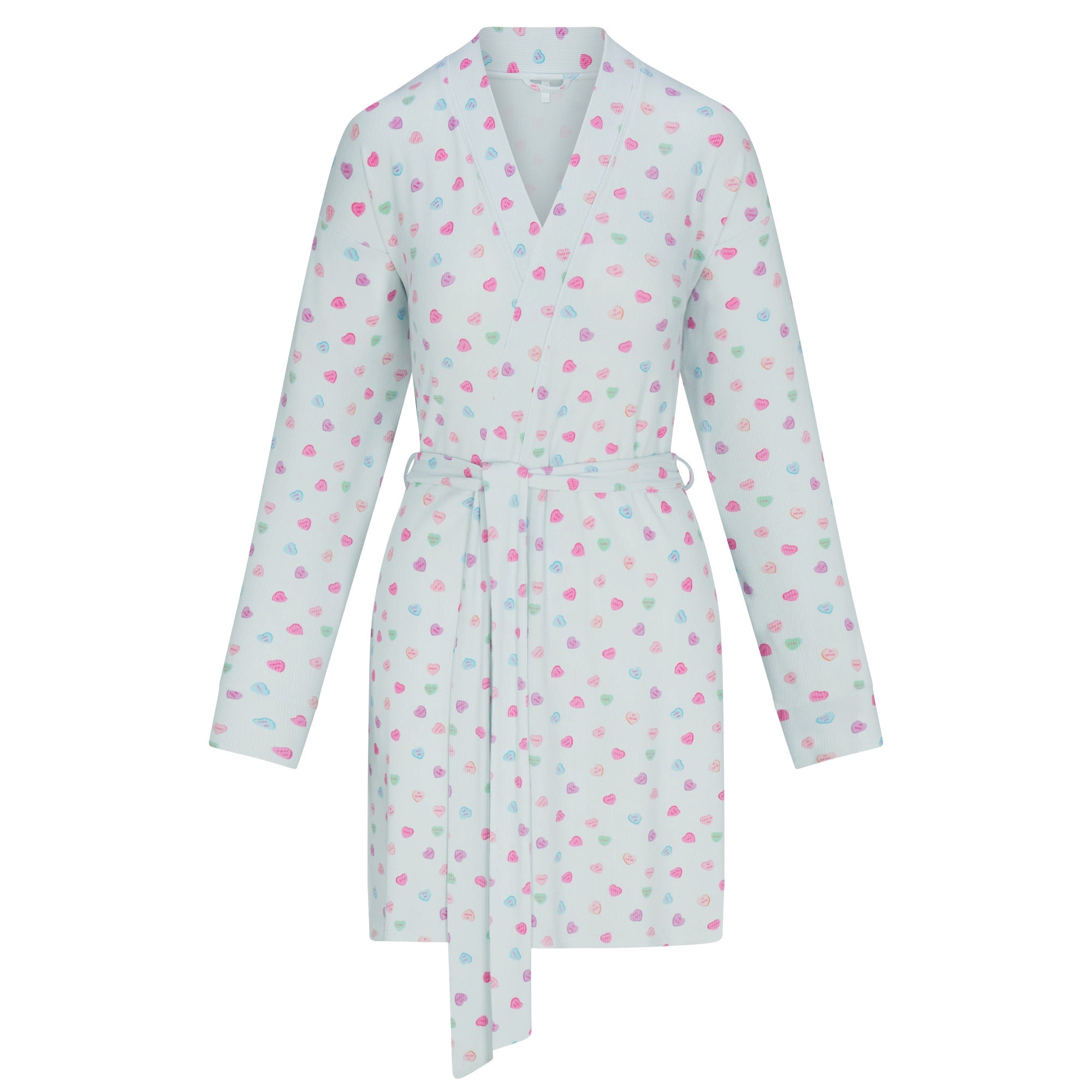 SOFT LOUNGE ROBE | CLOUD CANDY HEART PRINT