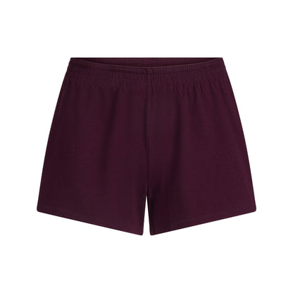 COTTON JERSEY LOOSE SHORT | CURRANT