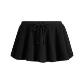 COTTON FLEECE MICRO SKIRT | ONYX