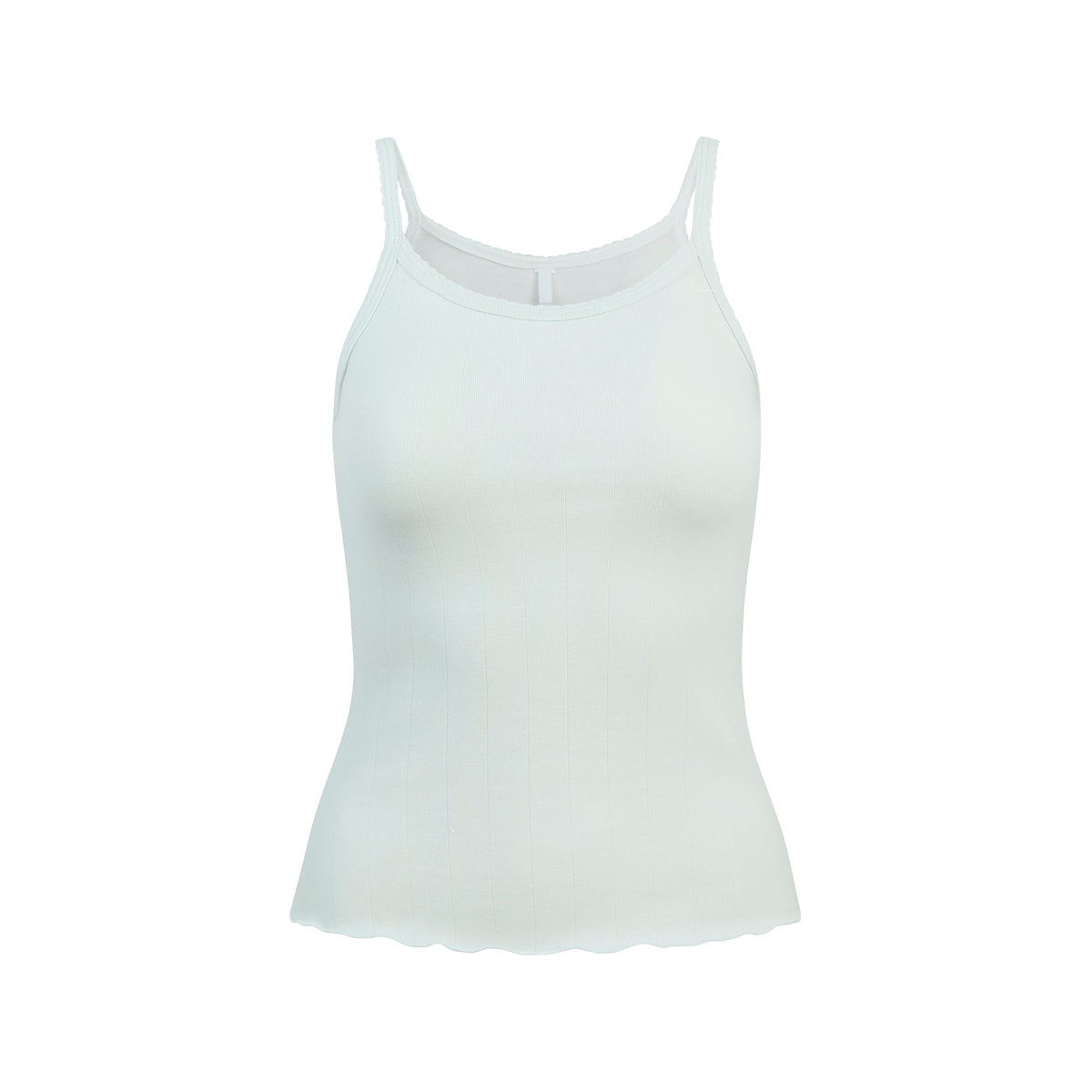DROP NEEDLE POINTELLE LONG CAMI | FROST