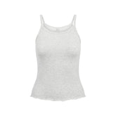 DROP NEEDLE POINTELLE LONG CAMI | LIGHT HEATHER GREY