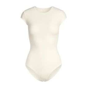 COTTON JERSEY T-SHIRT BRIEF BODYSUIT | MARBLE