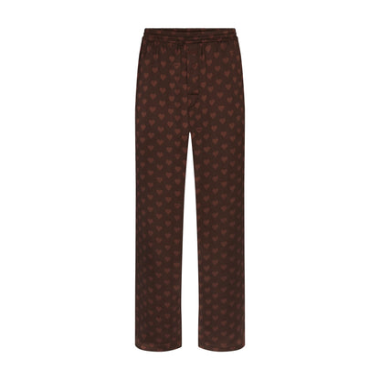 SATEEN SLEEP MENS LONG SLEEP SET | COCOA HEART HALFDROP