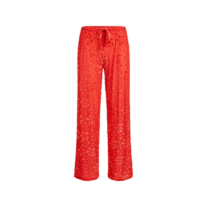 SHEER VELVET CAMI AND PANT SET | RUBY
