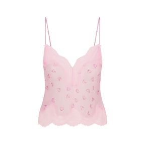 SKIMS ROMANCE LACE CAMI AND SHORT SET | CHERRY BLOSSOM BALLOON PRINT
