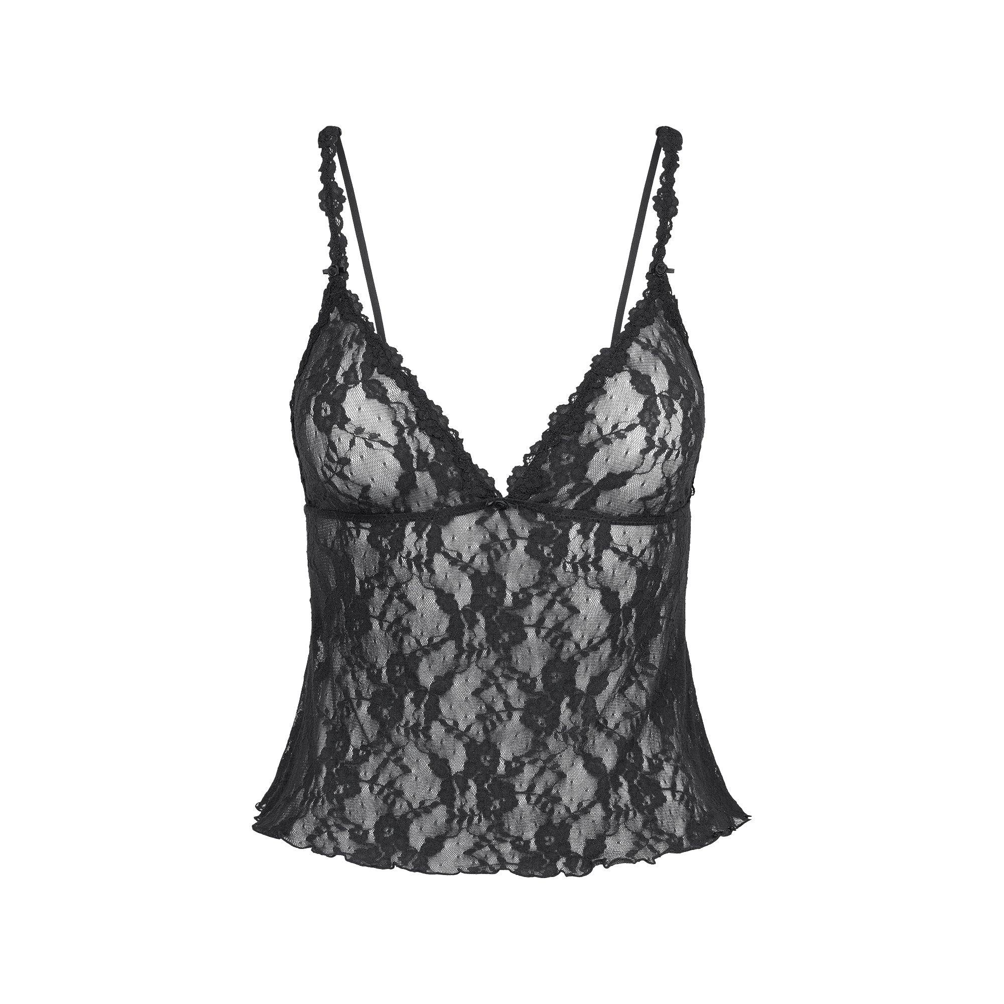 Stretch Lace Triangle Cami and Short Set