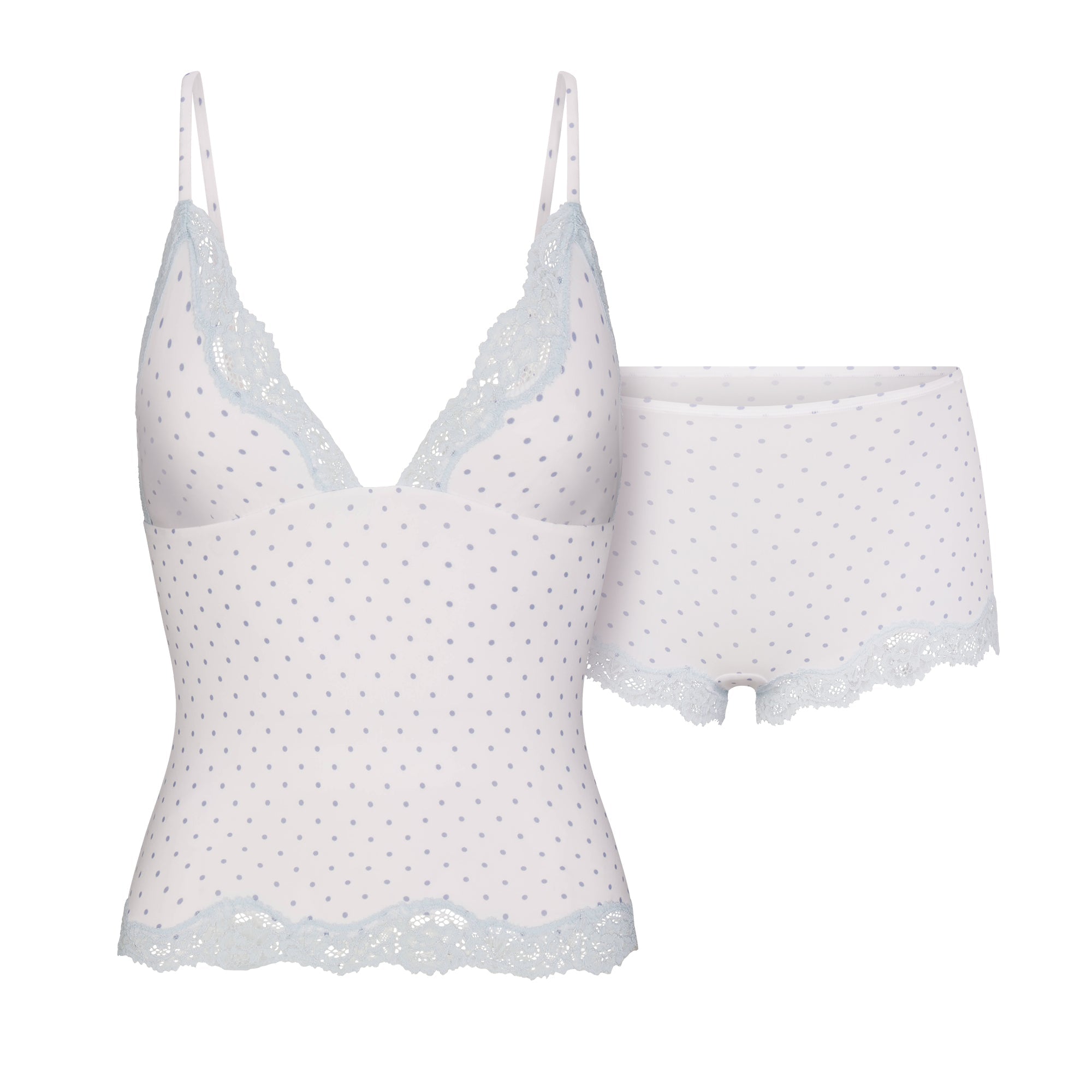 Fits Everybody Lace Triangle Cami and Boy Short Set