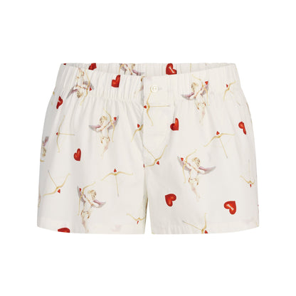 COTTON POPLIN BOXER SLEEP SET | MARBLE CHERUB PRINT
