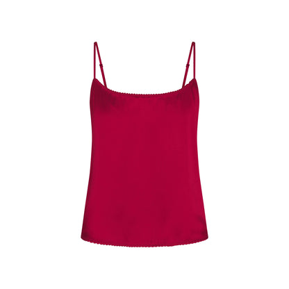 WOVEN SHINE CAMI AND SHORT SLEEP SET | BRICK