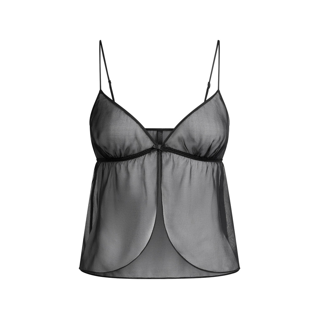 SKIMS ROMANCE BABYDOLL TOP | OBSIDIAN