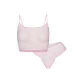 TULLE CAMI AND BRIEF SET | CHERRY BLOSSOM CONTRAST
