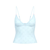 SPRING INTIMATES TRIANGLE CAMI | POWDER BLUE BOW TULLE