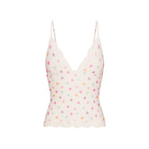 FITS EVERYBODY LACE TRIANGLE CAMI | MARBLE CANDY HEART PRINT