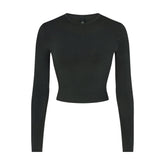 NEW VINTAGE CROPPED LONG SLEEVE T-SHIRT | WASHED ONYX