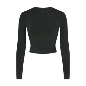 NEW VINTAGE CROPPED LONG SLEEVE T-SHIRT | WASHED ONYX