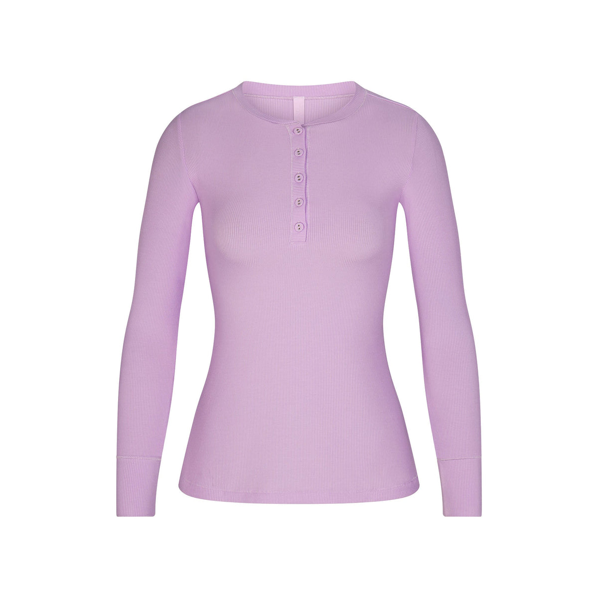 SOFT LOUNGE LONG SLEEVE HENLEY | SUGAR PLUM