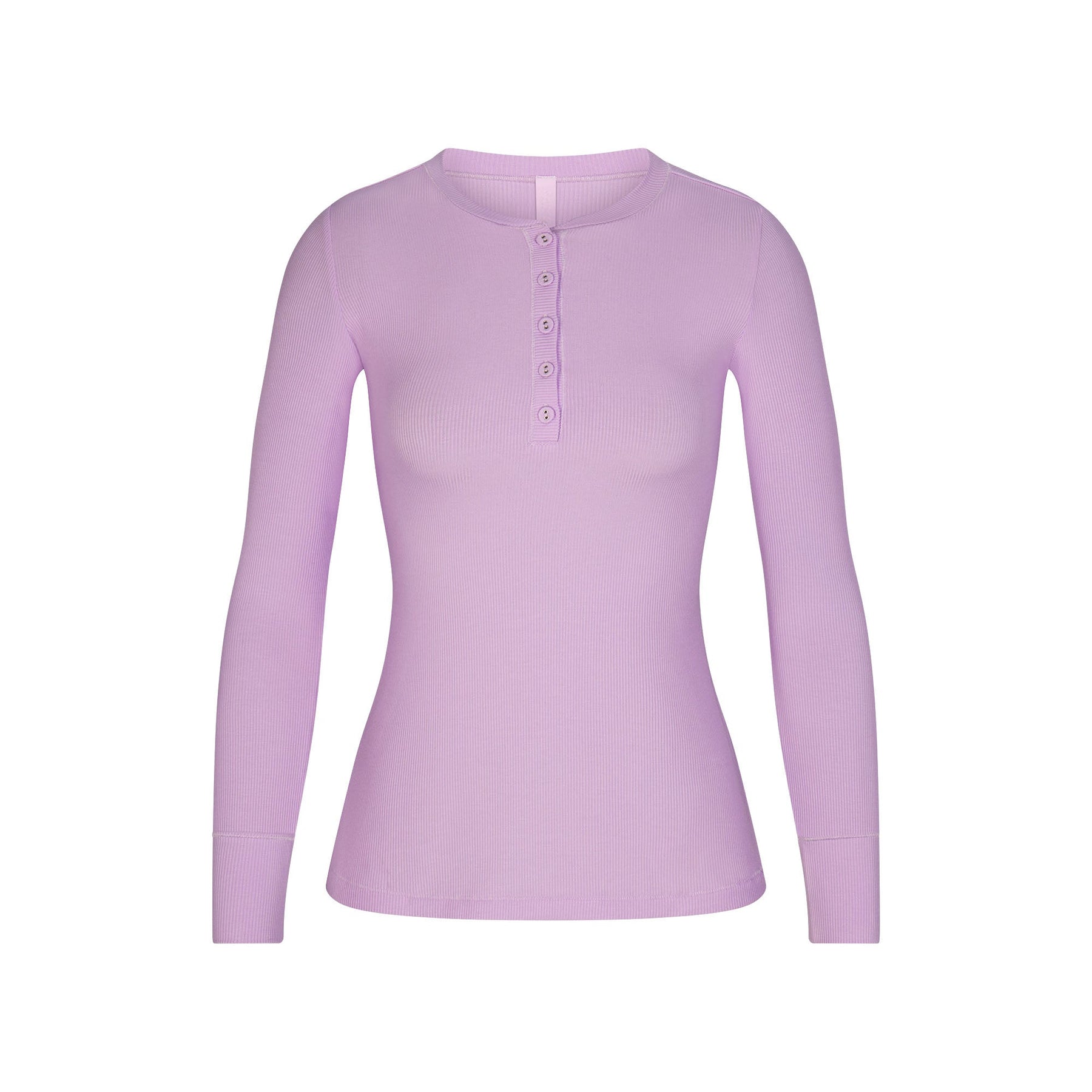 SOFT LOUNGE LONG SLEEVE HENLEY | SUGAR PLUM