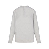 BOYFRIEND LONG SLEEVE HENLEY | LIGHT HEATHER GREY