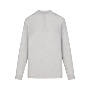 BOYFRIEND LONG SLEEVE HENLEY | LIGHT HEATHER GREY