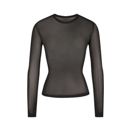 Slinky Knit Crew Neck Long Sleeve Top