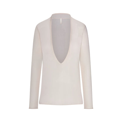 Slinky Knit Deep Plunge Top