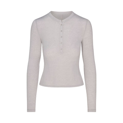 Sheer Modal Crewneck Henley