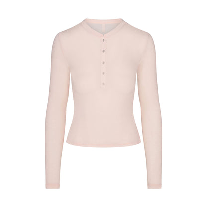 Sheer Modal Crewneck Henley