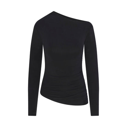 Cupro Jersey Asymmetrical Top