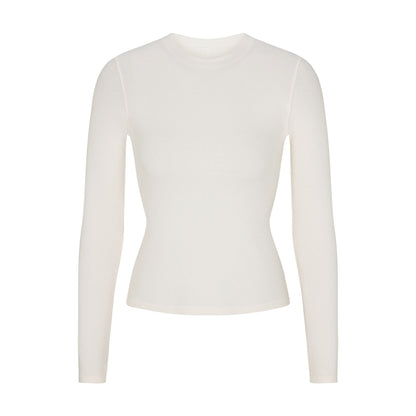 Cotton Rib Long Sleeve T-shirt