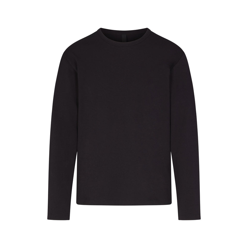 JERSEY LOUNGE MENS RELAXED LONG SLEEVE T-SHIRT | OBSIDIAN