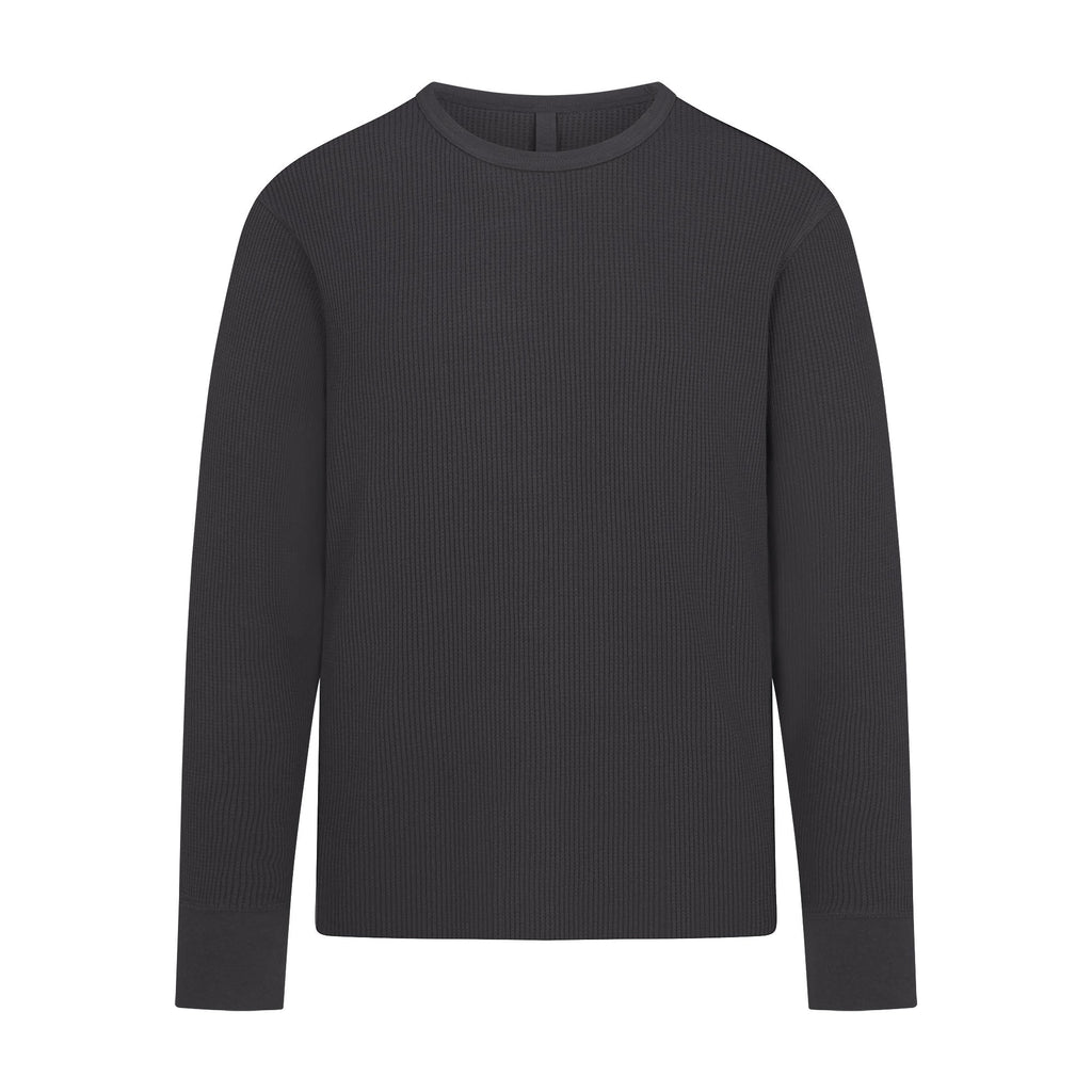 WAFFLE MENS CLASSIC LONG SLEEVE T-SHIRT | ASH