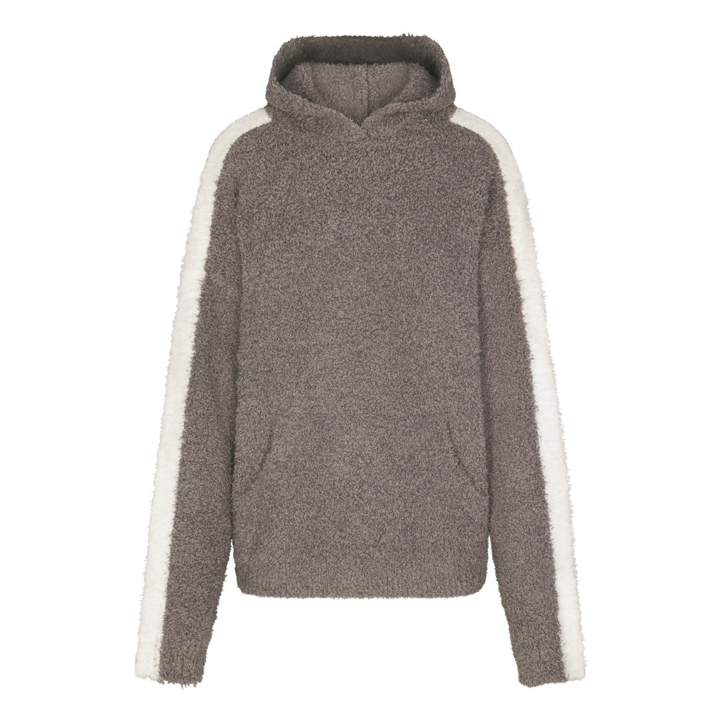 COZY KNIT UNISEX HOODIE | GREY CHALK MULTI