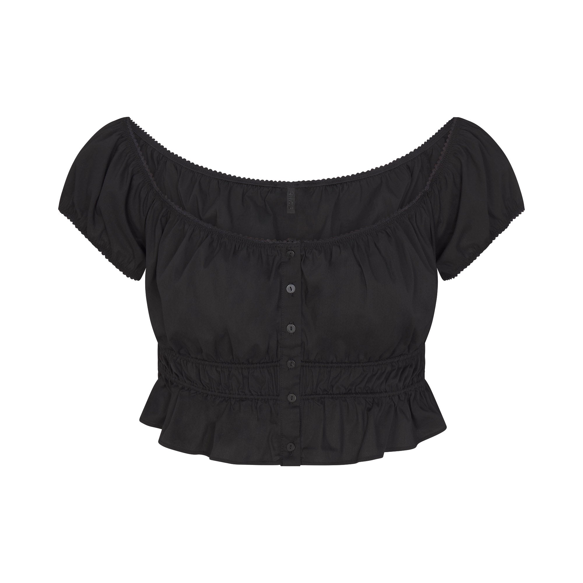 Poplin Apparel Off the Shoulder Top