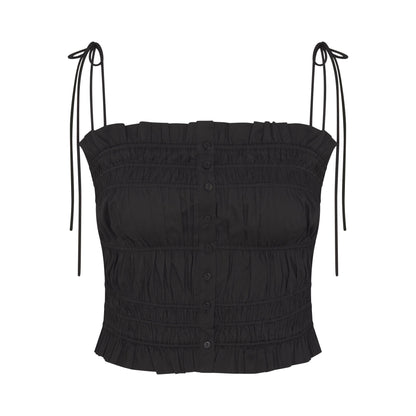 Poplin Apparel Ruffle Cami