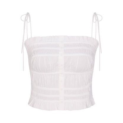 Poplin Apparel Ruffle Cami