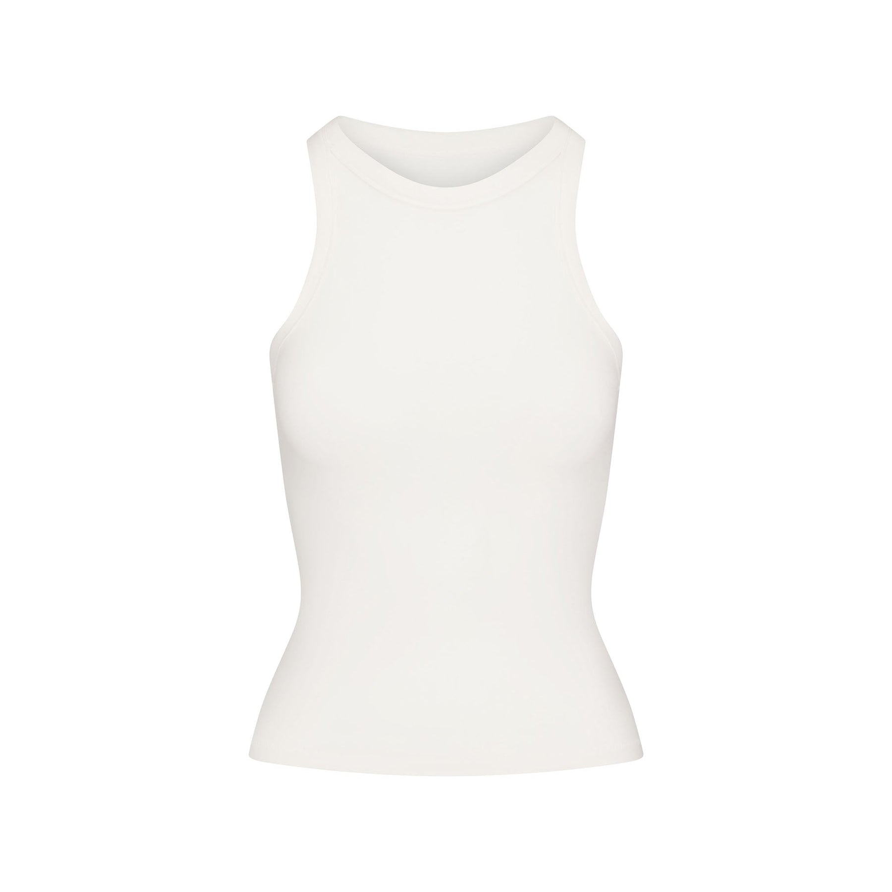 COTTON JERSEY CREW NECK TANK | MARBLE