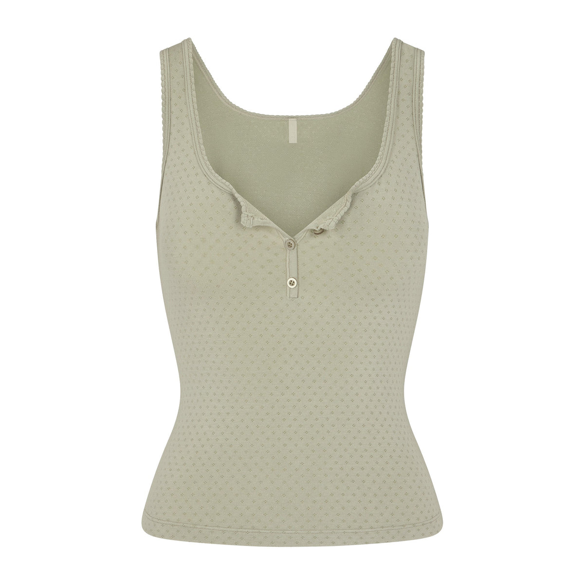 MICRO POINTELLE HENLEY TANK | TALC