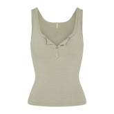 MICRO POINTELLE HENLEY TANK | TALC