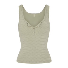 MICRO POINTELLE HENLEY TANK | TALC