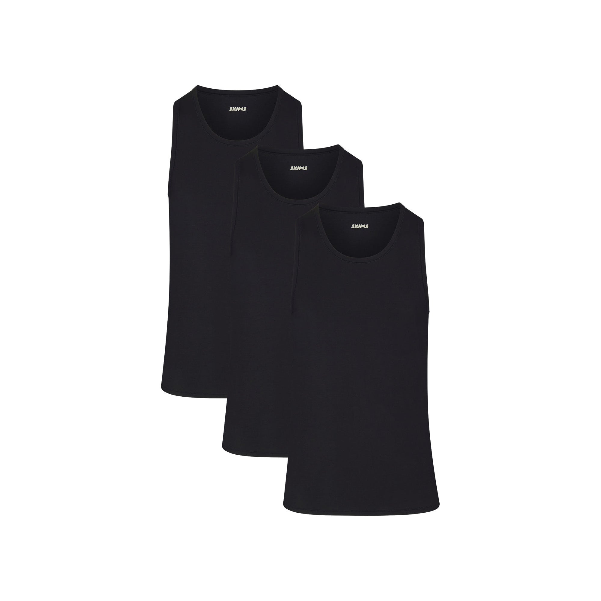 SKIMS STRETCH MENS TANK 3-PACK | OBSIDIAN