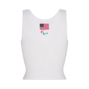 SKIMS FOR TEAM USA COTTON RIB PARALYMPIC TANK | WHITE