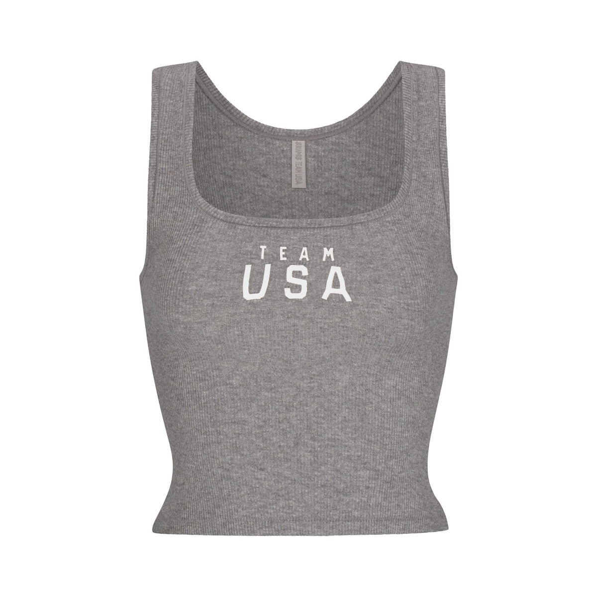 SKIMS FOR TEAM USA COTTON RIB PARALYMPIC TANK | HEATHER GREY